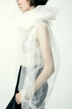 New CAMISA TUL CUELLO VOLUMEN Mujer Camisas / Blusas