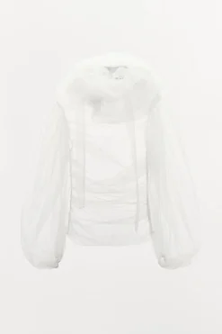 New CAMISA TUL CUELLO VOLUMEN Mujer Camisas / Blusas