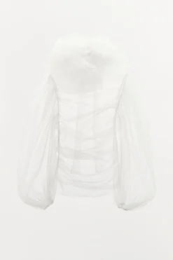 New CAMISA TUL CUELLO VOLUMEN Mujer Camisas / Blusas