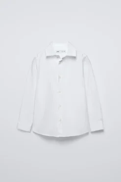 Niños ZARA 6 - 14 Años·Camisas / Sobrecamisas|6 - 14 Años·Trajes<CAMISA VESTIR ALGODÓN