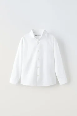 Niños ZARA 6 - 14 Años·Camisas / Sobrecamisas|6 - 14 Años·Trajes<CAMISA VESTIR ALGODÓN