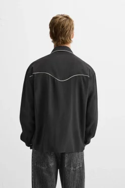 Hot CAMISA VIVOS CONTRASTE Hombre Camisas