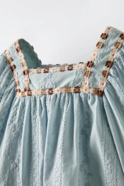 Niños ZARA 1½ - 6 Años·Camisas<CAMISA VIVOS FLORES BORDADAS