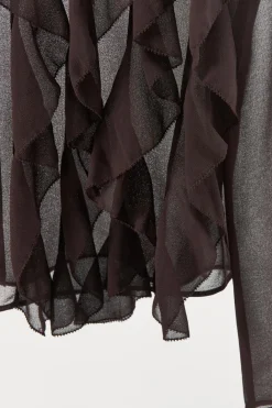 Fashion CAMISA VOLANTES Mujer Camisas / Blusas|Lenceria