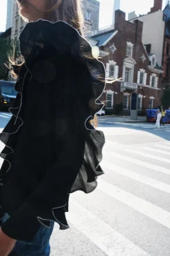 Sale CAMISA VOLANTES CONTRASTE ZW COLLECTION Mujer Camisas / Blusas