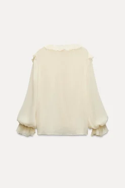 Sale CAMISA VOLANTES LAZADAS Mujer Camisas / Blusas