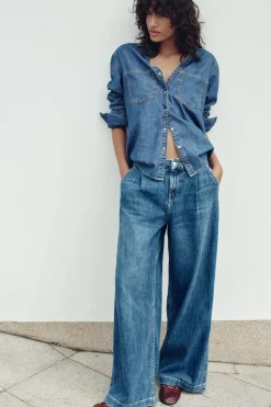 Online CAMISA Z1975 DENIM BOLSILLOS PLASTRÓN Mujer Camisas / Blusas