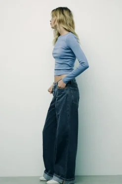 Outlet CAMISETA ALGODÓN MODAL MANGA LARGA Mujer Camisetas