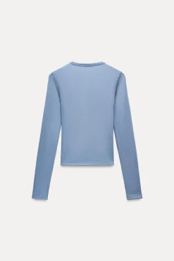 Outlet CAMISETA ALGODÓN MODAL MANGA LARGA Mujer Camisetas