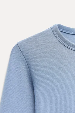 Outlet CAMISETA ALGODÓN MODAL MANGA LARGA Mujer Camisetas