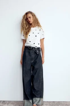 Discount CAMISETA APLICACIÓN ESPEJOS Mujer Camisetas