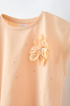 Niños ZARA 6 - 14 Años·Camisetas<CAMISETA APLIQUE BRILLO