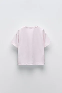 Niños ZARA 6 - 14 Años·Camisetas<CAMISETA APLIQUE FLORES