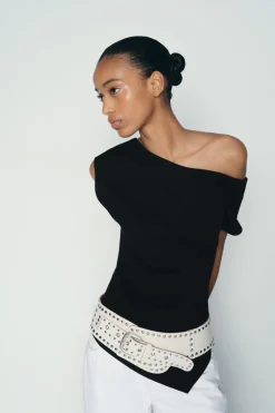 Best CAMISETA ASIMÉTRICA FRUNCES Mujer Tops / Bodies