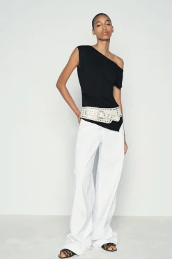 Best CAMISETA ASIMÉTRICA FRUNCES Mujer Tops / Bodies