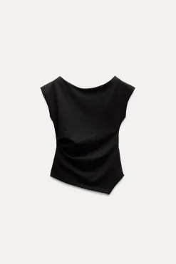 Best CAMISETA ASIMÉTRICA FRUNCES Mujer Tops / Bodies