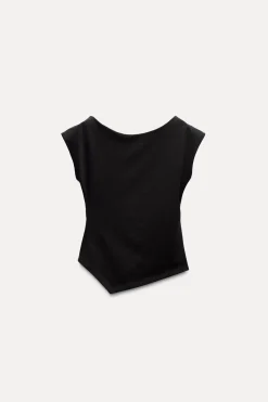 Best CAMISETA ASIMÉTRICA FRUNCES Mujer Tops / Bodies