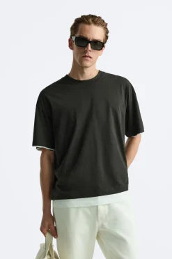 Best CAMISETA BAJO CONTRASTE Hombre Camisetas