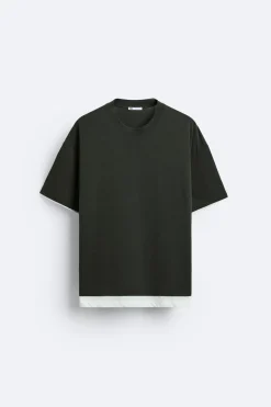 Best CAMISETA BAJO CONTRASTE Hombre Camisetas