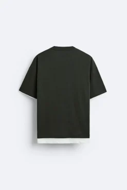 Best CAMISETA BAJO CONTRASTE Hombre Camisetas