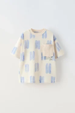 Niños ZARA 6 - 14 Años·Camisetas<CAMISETA BOLSILLO CROCHET