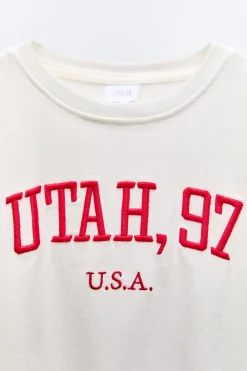 Niños ZARA 6 - 14 Años·Camisetas<CAMISETA BORDADO