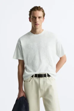 Sale CAMISETA BORDADO COMBINADO Hombre Camisetas