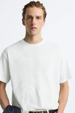 Sale CAMISETA BORDADO COMBINADO Hombre Camisetas