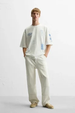 Best CAMISETA BORDADO COMBINADO Hombre Camisetas