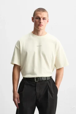 Discount CAMISETA BORDADO COMBINADO Hombre Camisetas