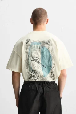 Discount CAMISETA BORDADO COMBINADO Hombre Camisetas