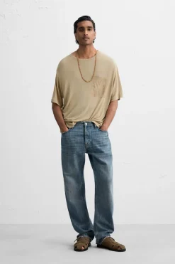 Outlet CAMISETA BORDADO COMBINADO Hombre Camisetas