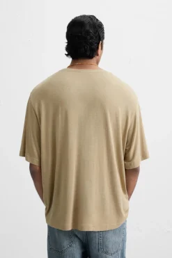 Outlet CAMISETA BORDADO COMBINADO Hombre Camisetas