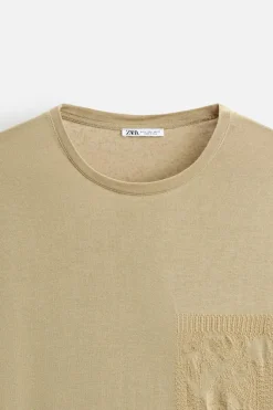 Outlet CAMISETA BORDADO COMBINADO Hombre Camisetas