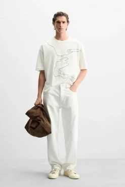 Discount CAMISETA BORDADO CONTRASTE Hombre Camisetas