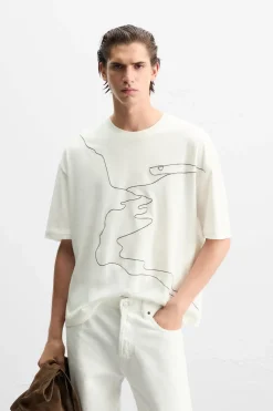 Discount CAMISETA BORDADO CONTRASTE Hombre Camisetas