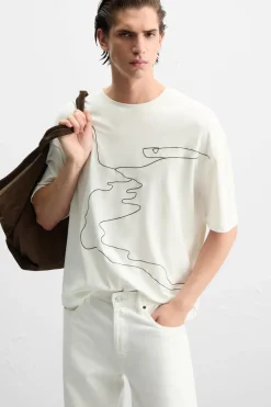 Discount CAMISETA BORDADO CONTRASTE Hombre Camisetas