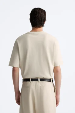 Hot CAMISETA BORDADO FLOR Hombre Camisetas