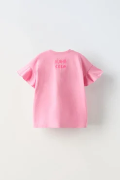 Niños ZARA 1½ - 6 Años·Camisetas|6 - 18 Meses·Camisetas<CAMISETA BORDADO FLORES