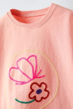 Niños ZARA 1½ - 6 Años·Camisetas|6 - 18 Meses·Camisetas<CAMISETA BORDADO VOLANTITO