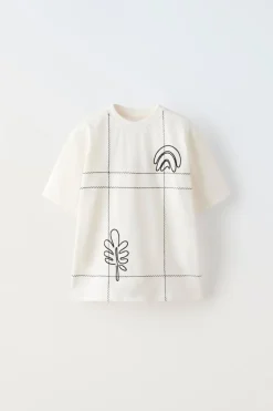 Niños ZARA 6 - 14 Años·Camisetas<CAMISETA BORDADOS