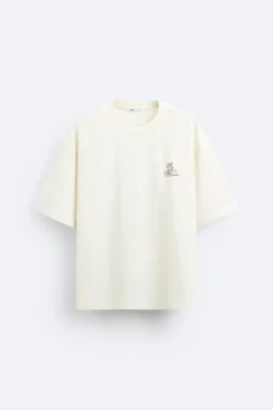 Outlet CAMISETA BORDADOS CONTRASTE Hombre Camisetas