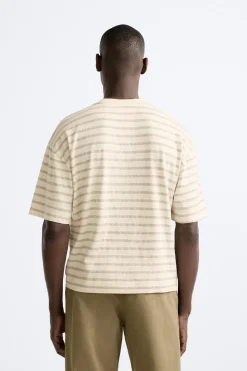 Best CAMISETA BOXY FIT RAYAS Hombre Camisetas