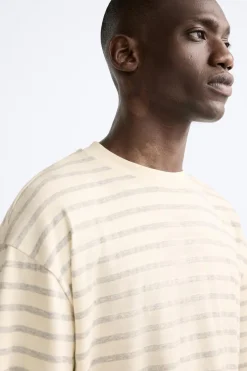 Best CAMISETA BOXY FIT RAYAS Hombre Camisetas