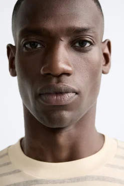 Best CAMISETA BOXY FIT RAYAS Hombre Camisetas