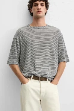 Clearance CAMISETA CÁÑAMO - VISCOSA RAYAS Hombre Camisetas