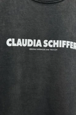 Hot CAMISETA CLAUDIA SCHIFFER LAVADA - PHOTO BY HANS FEURER LICENSED BY TRUNK ARCHIVE Mujer Camisetas