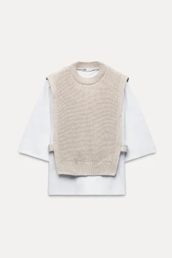 Hot CAMISETA COMBINADA CHALECO Mujer Camisetas