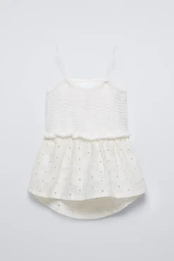 Niños ZARA 6 - 14 Años·Camisetas<CAMISETA COMBINADA CROCHET