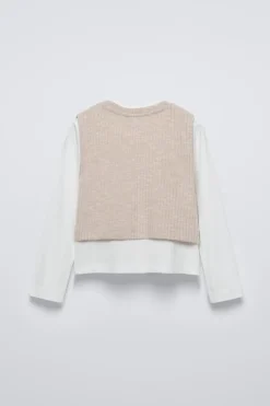 Niños ZARA 6 - 14 Años·Camisetas<CAMISETA COMBINADA TOP PUNTO